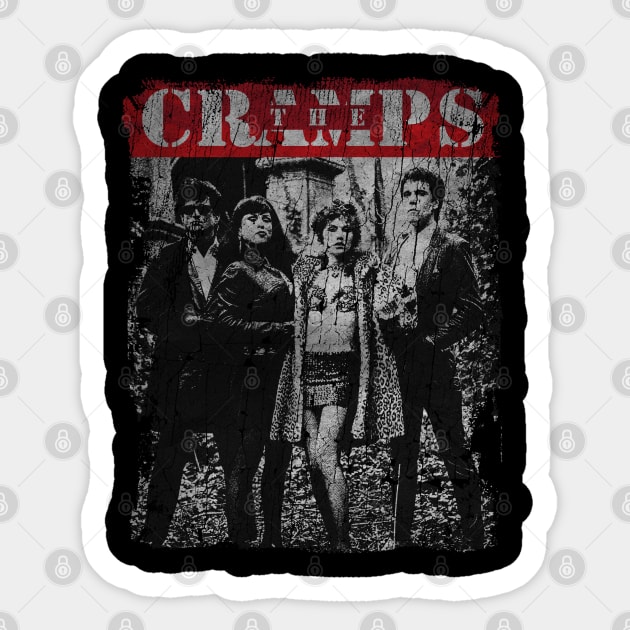 TEXTURE ART - the cramps Band Sticker by ZiziVintage